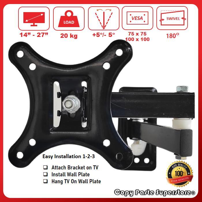 Bracket Tv Monitor 17 19 22 24 27 Inch, Braket Tv Monitor Lengan