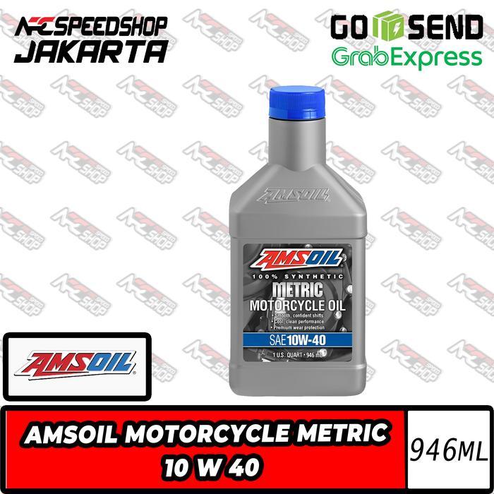 Terlaris OLI AMSOIL 10W40 METRIC MOTORCYCLE OLI 100 % SYNTHETIC OLI MOTOR