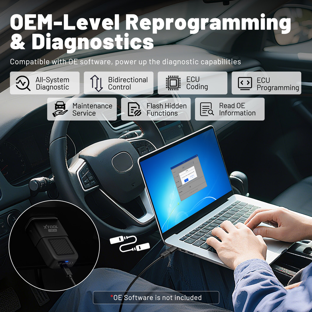 XTOOL XTS500 J2534 ECU Programming Tool, Program ECUs Module with J2534 Pass-Thru, J2534 Programmer,