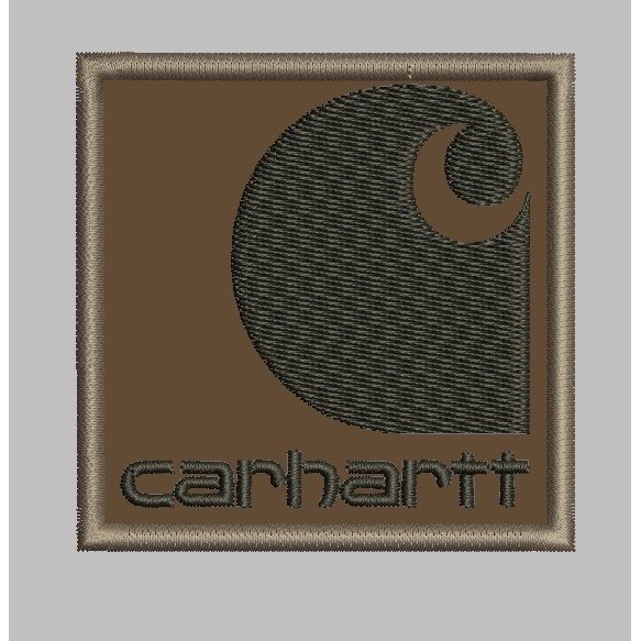 CH-47| -CARHARTT- / PATCH BORDIR LOGO FASHION -  DARKBROWN