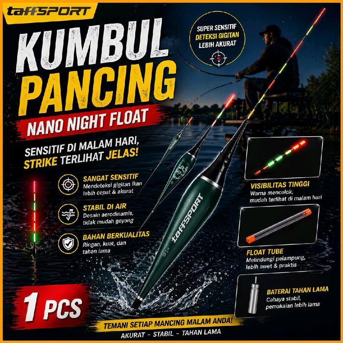 Pelampung Pancing Anti Badai Elektrik Kayu Dengan Lampu Led
