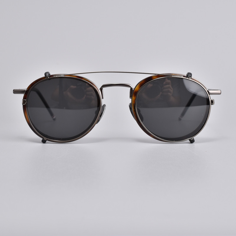 THOM Anti blue light Women Men Clip on sunglasses Roud Optical Glasses Frame TB710 Prescription