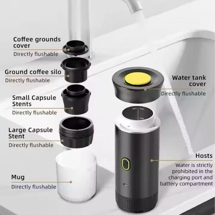 ALF Espresso Coffee Maker Portable Electric Alat Kopi Espresso