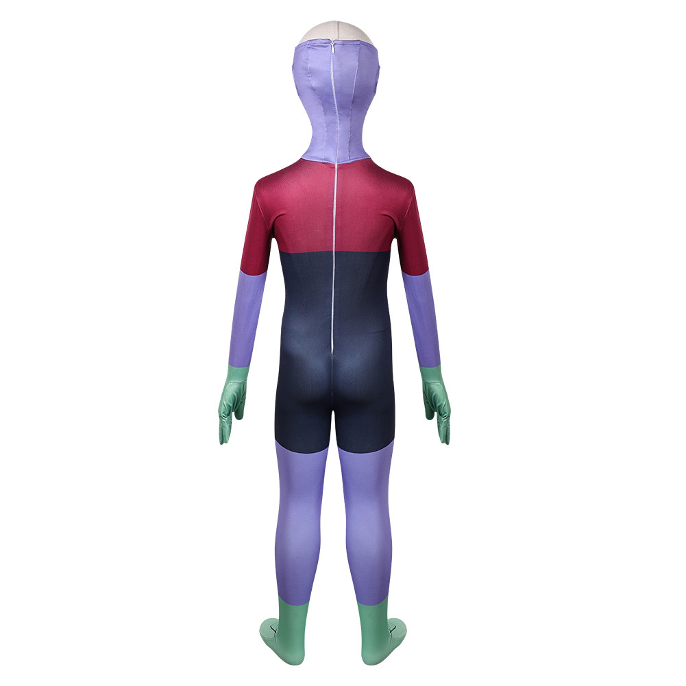 Kids Invincible Omni Man Cosplay Fantasia Costume Disguise for Children Zentai Jumpsuit Mask Suit