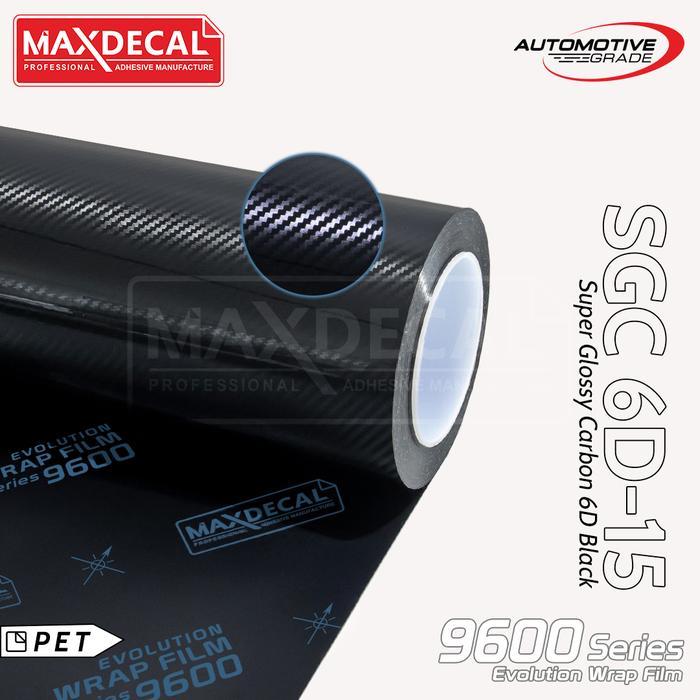 Maxdecal 9600 Sgc6D15 Carbon 6D Black Super Gloss Evolution Wrap Film Terbaru 