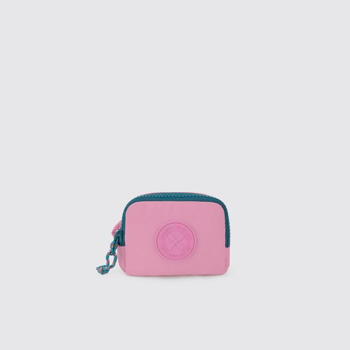 Exsport Portie Card Dompet Kartu Kompak dengan Ritsleting - Card Wallet Wanita - Pink Bubblegum - Uk