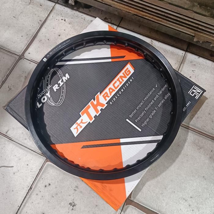 Velg TK Racing Bright Ring 18 x 185 Warna Hitam / Silver Original