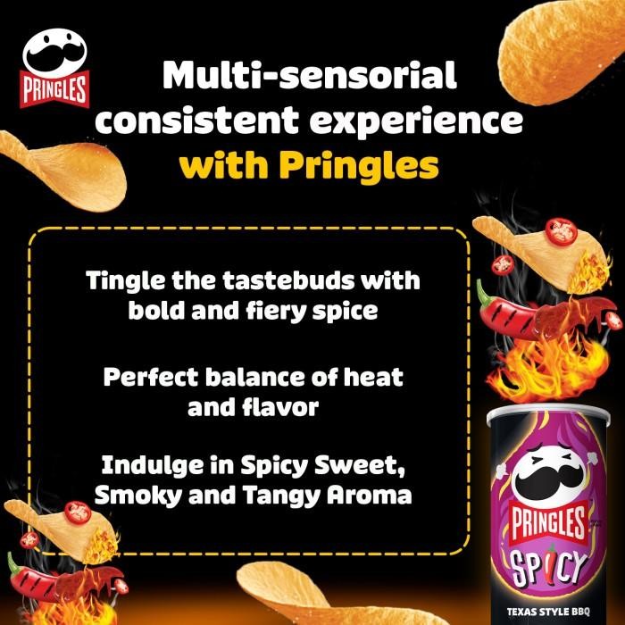 

[BUNDLE 3PCS] PRINGLES SPICY TEXAS STYLE BBQ KERIPIK 97G
