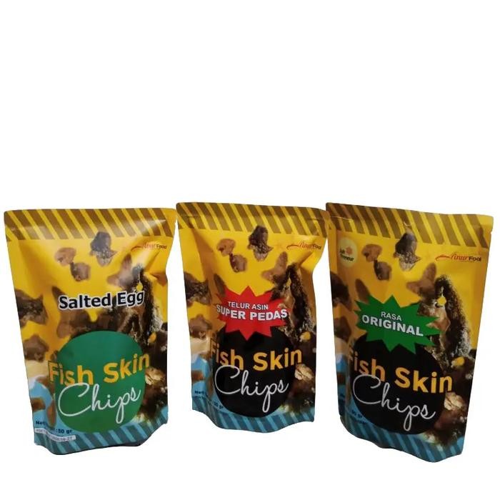 

KERIPIK KULIT IKAN TIGA VARIAN RASA AINURFOOD SEAFOOD FOOD MAKANAN SEHAT, CEMILAN ENAK, KULIT IKAN