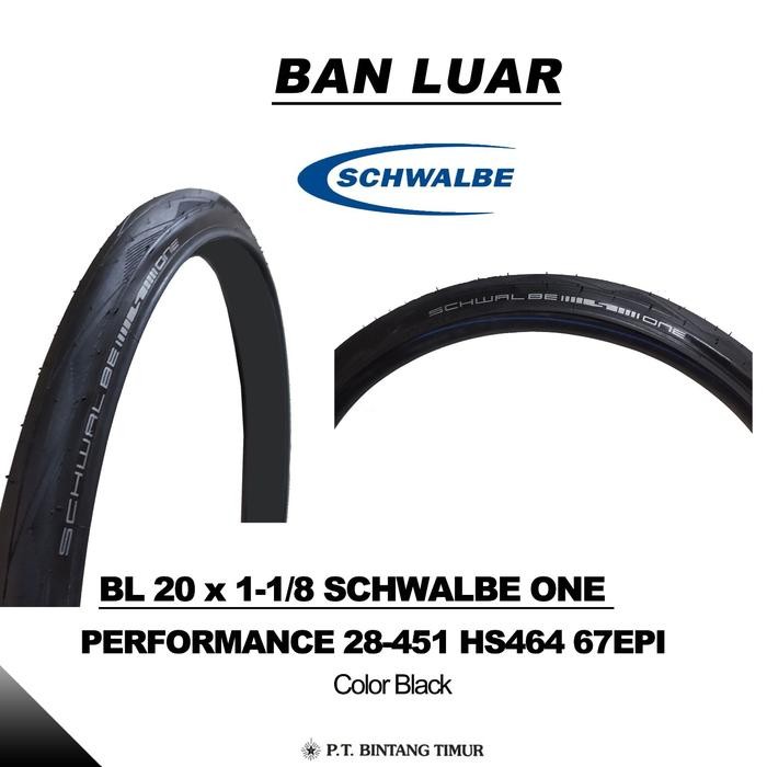 Ban Luar Schwalbe One 20 451 Hitam