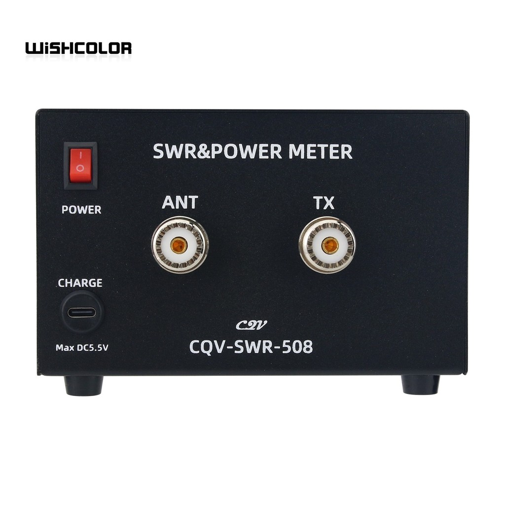 Wishcolor Cqv-Swr-508 1.8-54Mhz 200W Swr & Power Meter Digital Pwr Swr Meter With 4.3" Color Touch