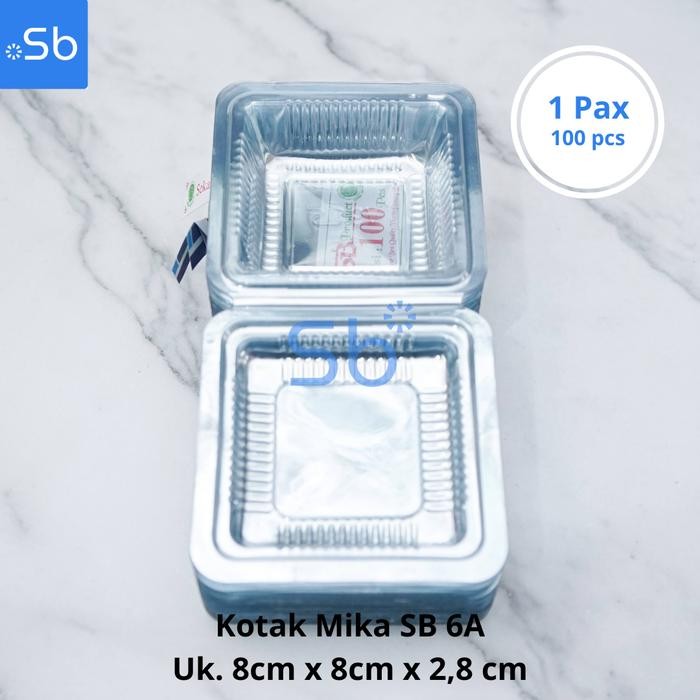 KOTAK PLASTIK MIKA MIKA PLASTIC TEMPAT MAKAN KOTAK MIKA BENING SB 6A