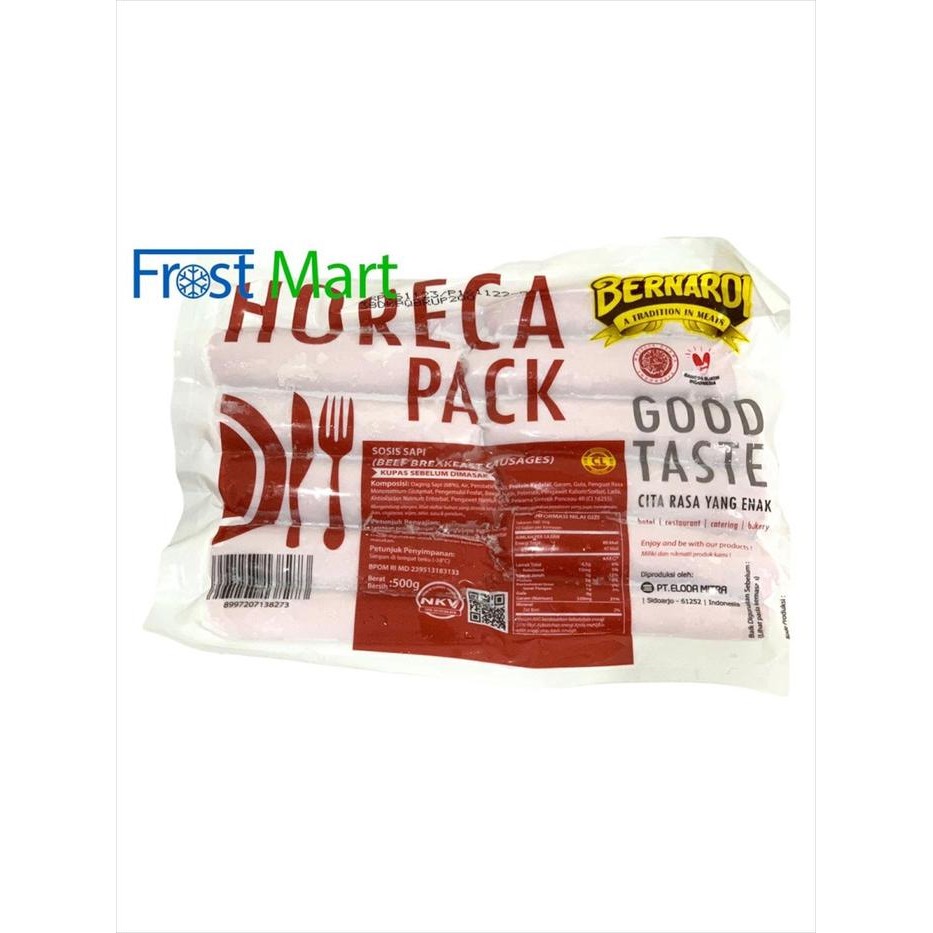 

Pilihan- Bernardi Sosis Sapi Horeca 500 Gram 1 Kg
