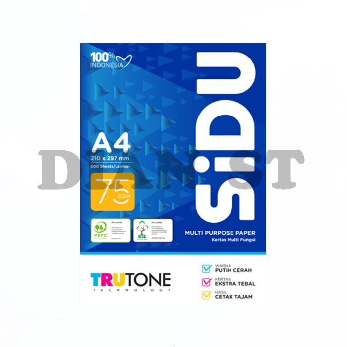 

Pilihan- Kertas Hvs A4 75 Gram / Gsm Sidu Sinar Dunia Print Fotocopy - Rim
