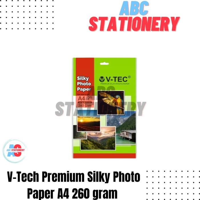 

Pilihan- V-Tech Premium Silky Photo Paper A4 260 Gram A4 20 Lembar