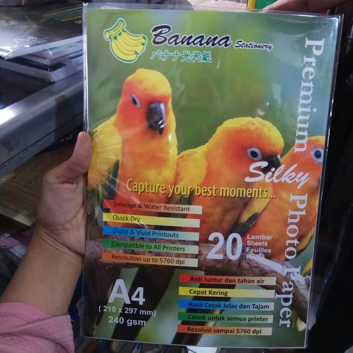 

Pilihan- Silky Premium Photo Paper A4 240 Gsm (Isi 20 Lembar)