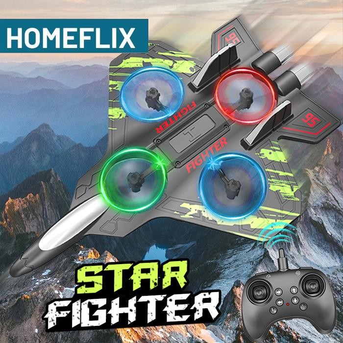 BARANG TERLARIS  Mainan Pesawat Busa Remote Control Putaran 360 Pesawat Tempur Glider Airplane