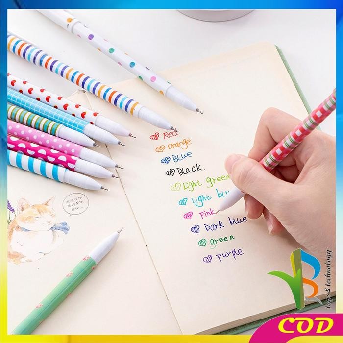 

[COD] RB A54 Pulpen Gel Set Warna Warni 10IN1 Pena Cair Motif Karakter