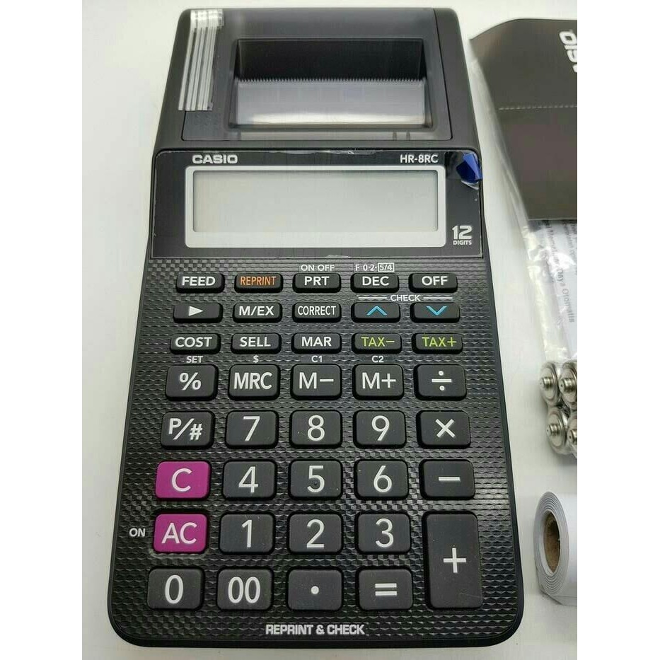 

kalkulator calculator casio hr-8rc hr8rc reprint check original resmi