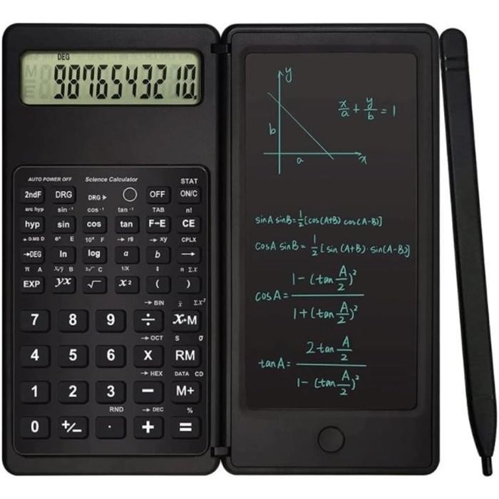 

Kalkulator Lipat Calculator ilmiah Scientific E-Writer LCD Note Pen S9 Biru Buku