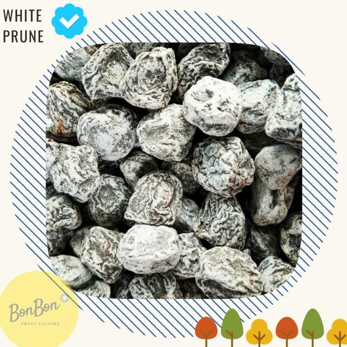 

Pilihan- Kiamboy Biji Asem Asin Manis / White Prune / Kiamboi Putih Asinan Buah