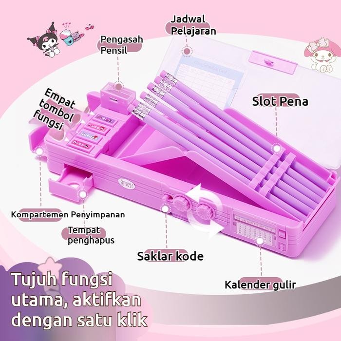 

CODKOTAK PENSIL/TEMPAT PENSIL MULTIFUNGSI HITAM / UNTUK SISWA SD / KOTAK PENYIMPANAN ALAT TULIS