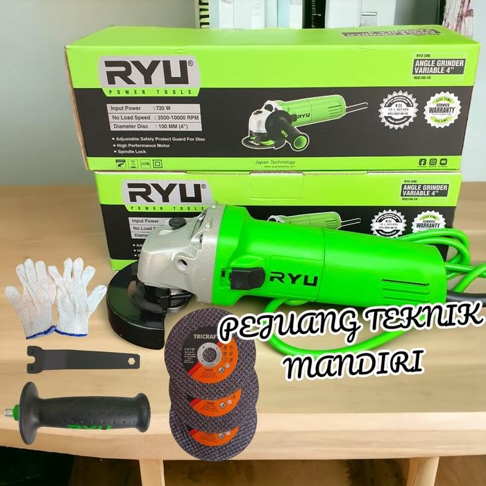 Mesin Gerinda Tangan Ryu Rsg 100-5V Variable Speed / Ryu Rsg 100 - 5V