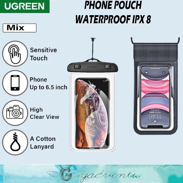 UGREEN Sarung HP Waterproof Multifungsi Kantong HP Anti Air Android iPhone 11 12 13 14 15 Pro Oppo