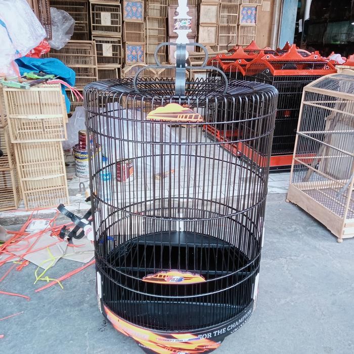 sangkar/kandang murai Rafi no 3 warna hitam airbrush (/)