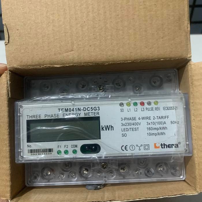 Kwh meter 3phase thera multitarif TEM041-DC5G3 digital (LCD) direct