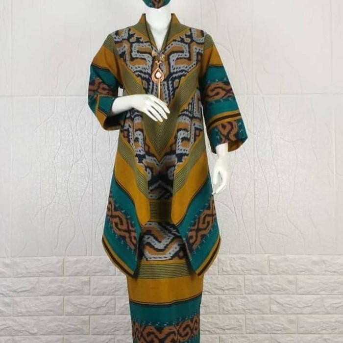 TERMURAH BAJU TENUN SETELAN BLUS ROK TENUN PAKAIAN WANITA TENUN ROK SPAN READY STOCK