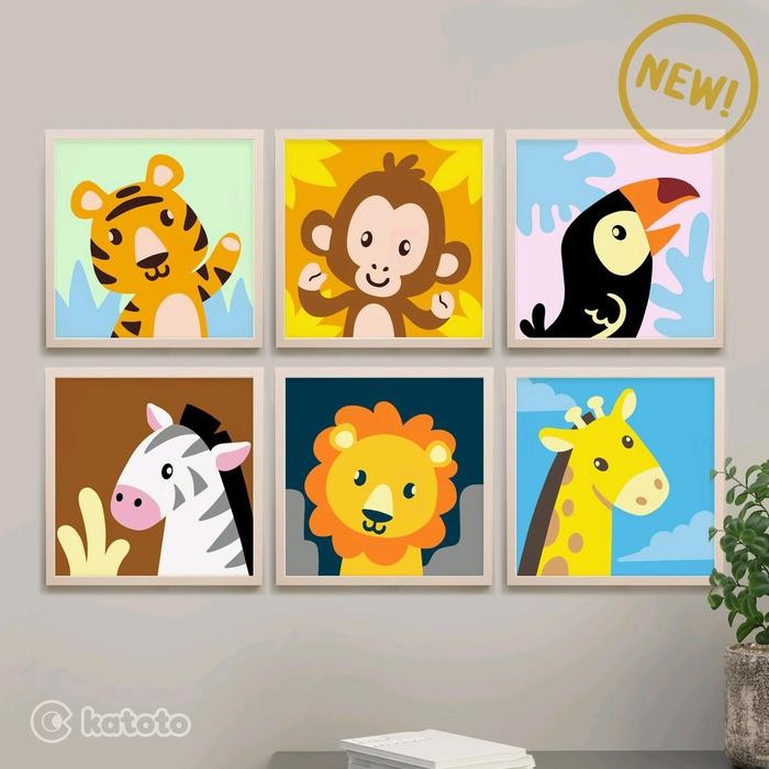 

NEW PRODUK PAINT BY NUMBERS CUTE WILDLIFE ANIMALS. PAKET MELUKIS HEWAN UNTUK ANAK. SERI KATOTO BY
