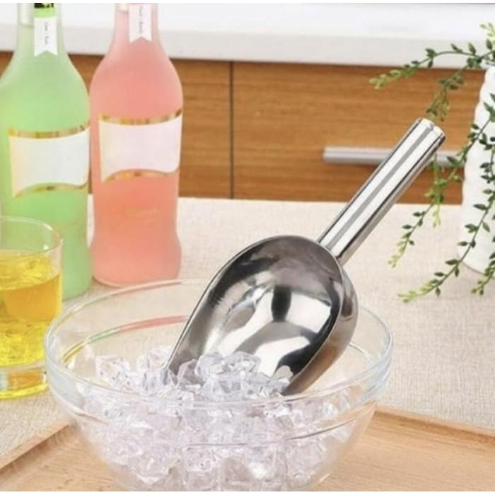 Serokan es batu sendok scoop skop scop es batu large besar stainless