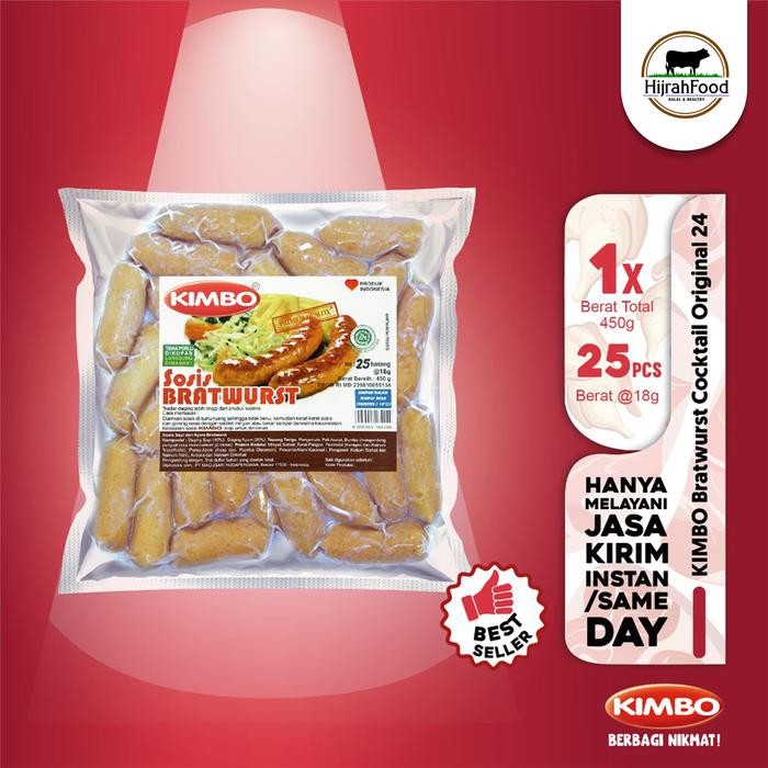 

Pilihan- Kimbo Sosis Sapi Bratwurst Cocktail / Breakfast Original (450 Gr)