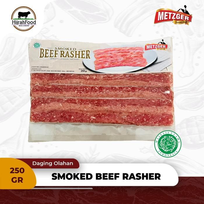 

Pilihan- Metzger Smoked Beef Rasher Daging Bacon Sapi Asap