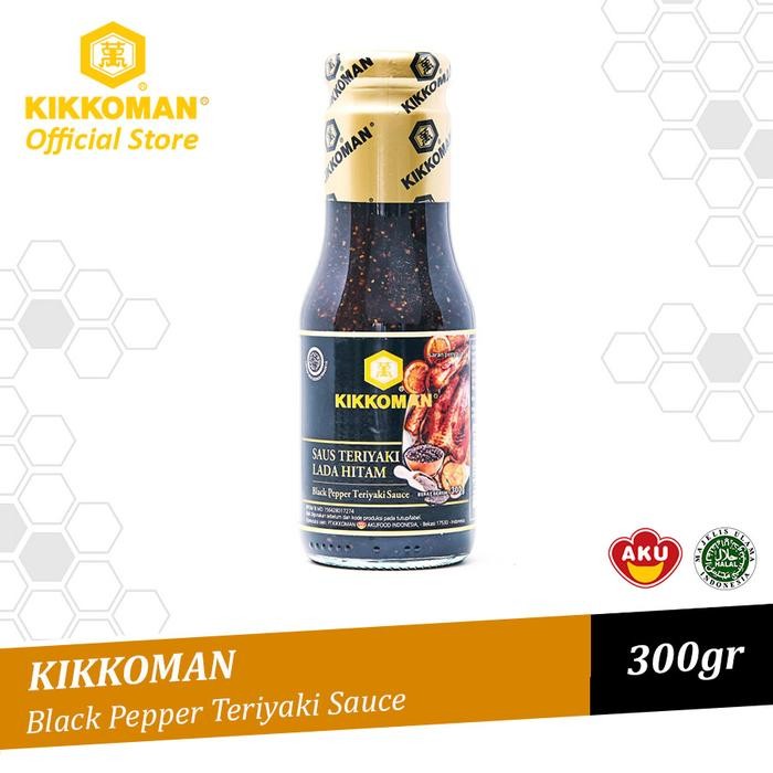 

Kikkoman Black Pepper Teriyaki Sauce Saus Lada Hitam Halal Botol 300GR