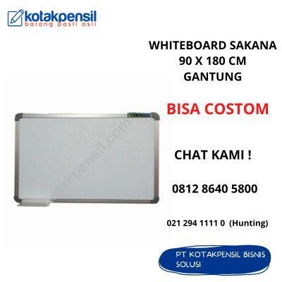 

White Board / Papan Whiteboard Sakana - 90 X 180 Gantung _ Murah