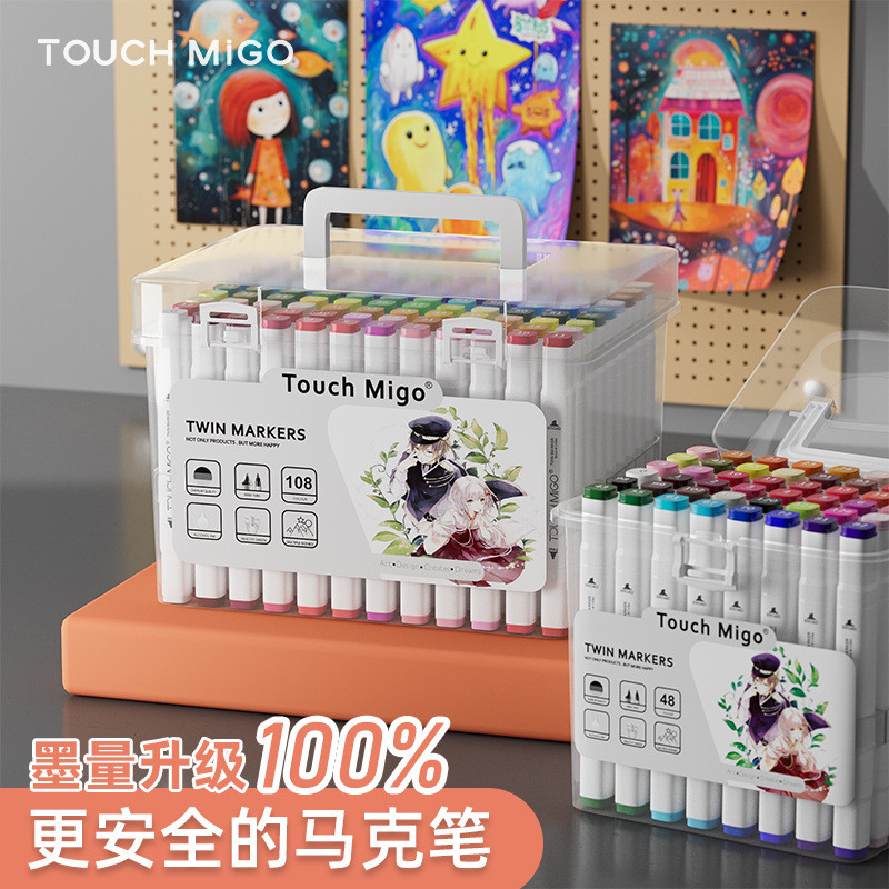 

Touchmigo Spidol Alkohol 48 Warna - Set Spidol Warna untuk Anak, Spidol Pewarna Kreatif, Paket Hadiah, Plastik, MG-001 |REO2PQUP|