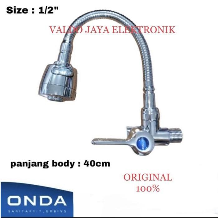 ONDA Kran Angsa V TUL Kran Cuci Piring Kran Tembok Wastafel