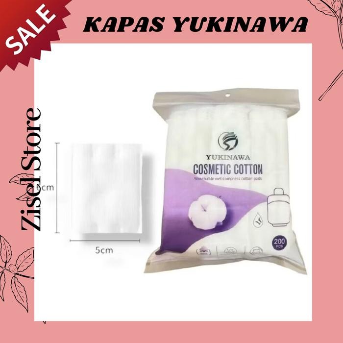 Kapas Wajah Kapas Yukinawa 200 pcs 100% kapas alami Yukinawa Cutton Pad