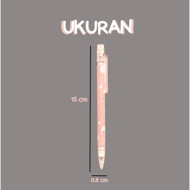 

New TOPER Pensil Cetek Mekanik 0.5 Termasuk Penghapus Pencil Mechanic Lucu Dino Peach Warna Pastel