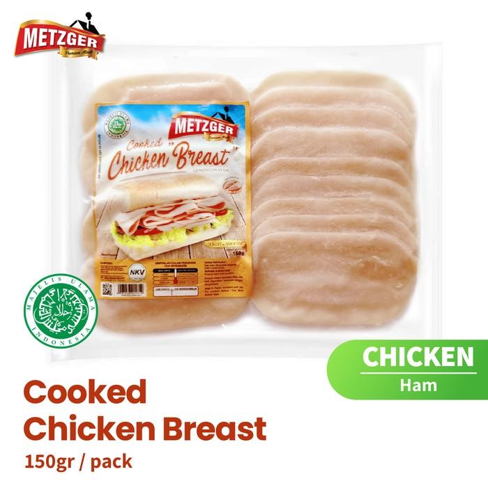 

Pilihan- Ham Daging Ayam Metzger Halal 150G Cooked Chicken Breast