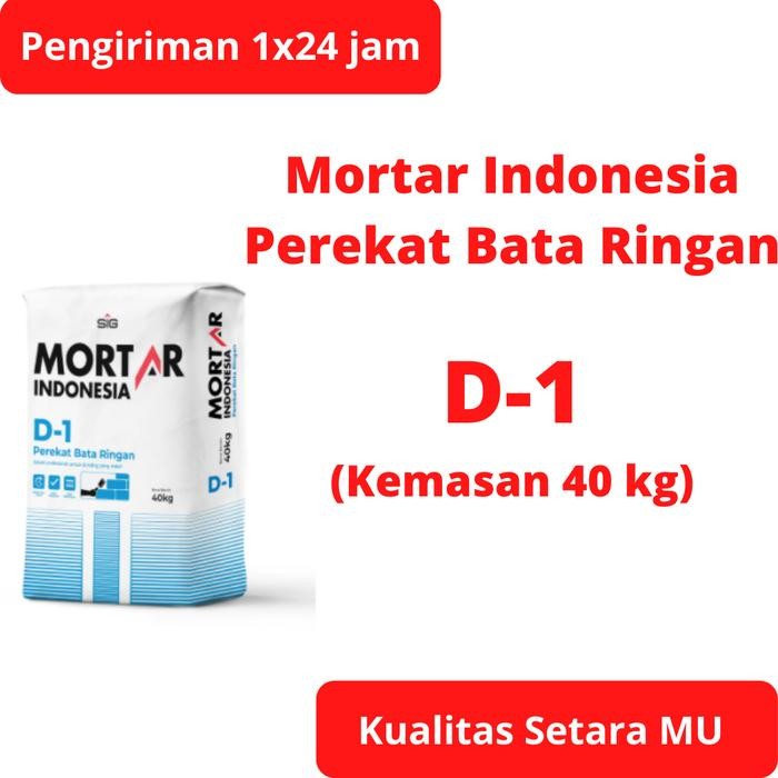 Pilihan- Semen Instan Pasangan Bata Ringan/Hebel Mortar Indonesia D-1 40 Kg