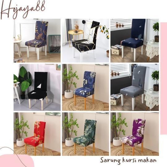 Sarung Kursi Makan / Cover Kursi Makan / Penutup Kursi Makan Elastis