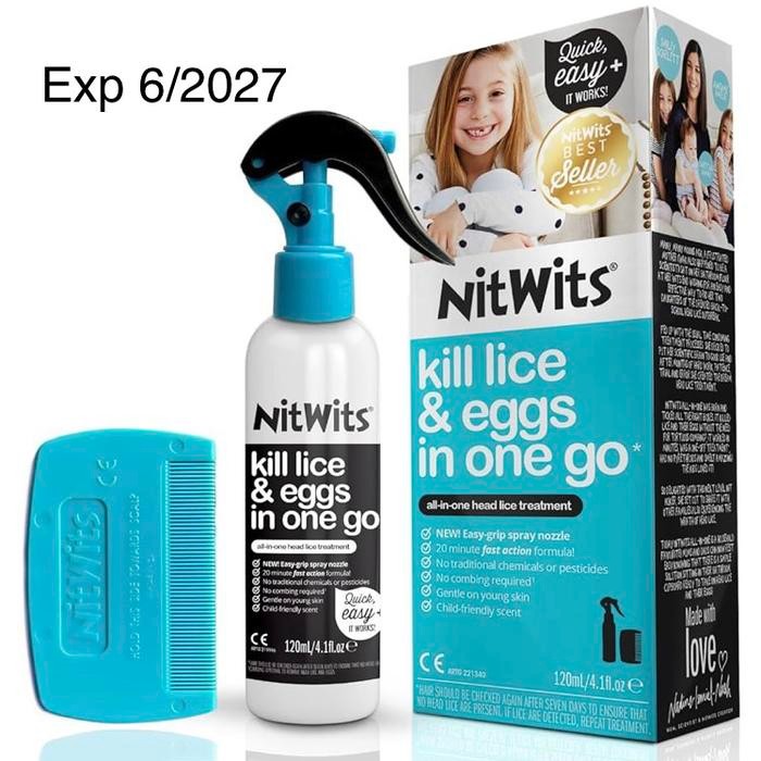 Pilihan- Nitwits All In One Head Lice Solution Obat Kutu Nitwits 120Ml
