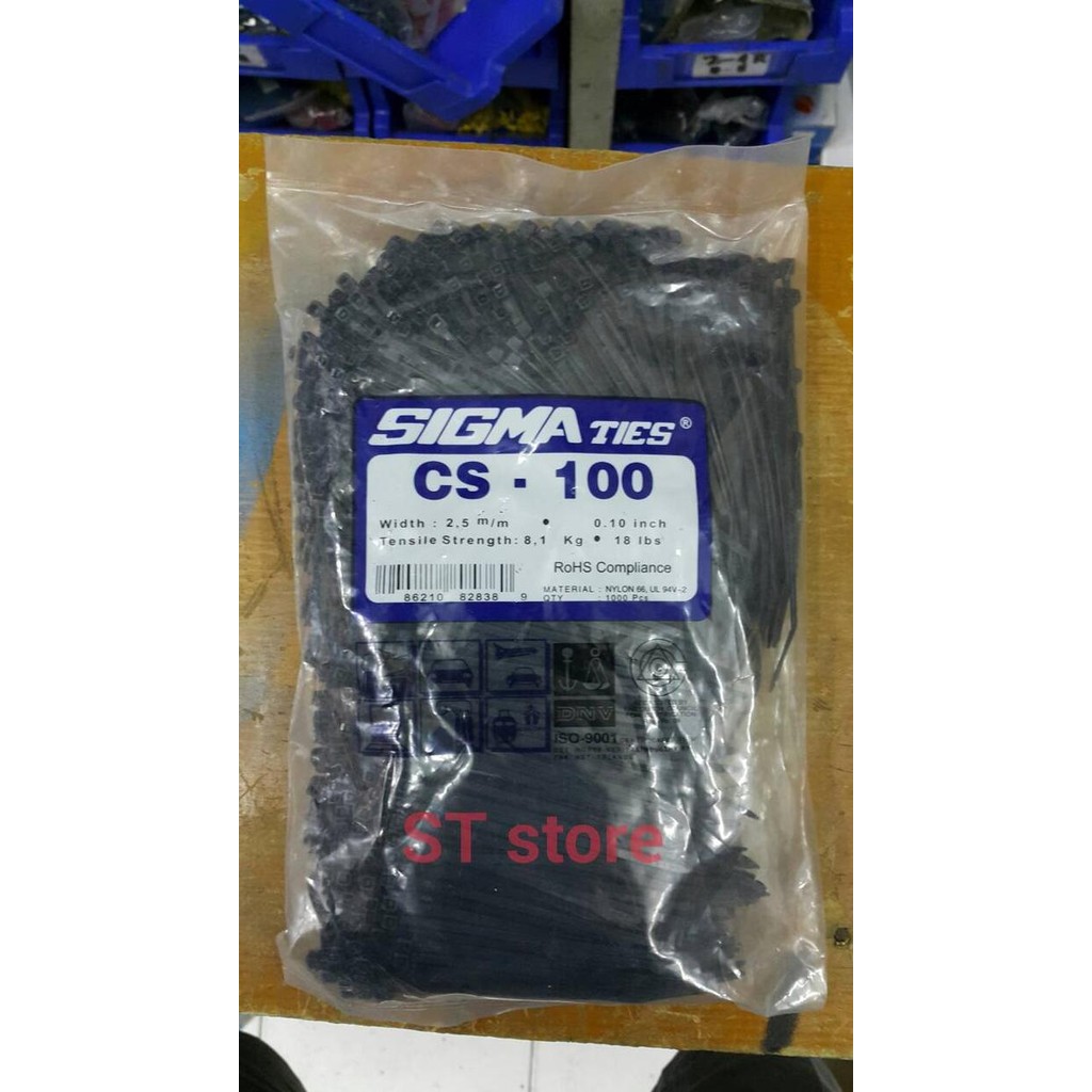 

Kabel Ties / Cable Ties Sigma 10Cm Hitam