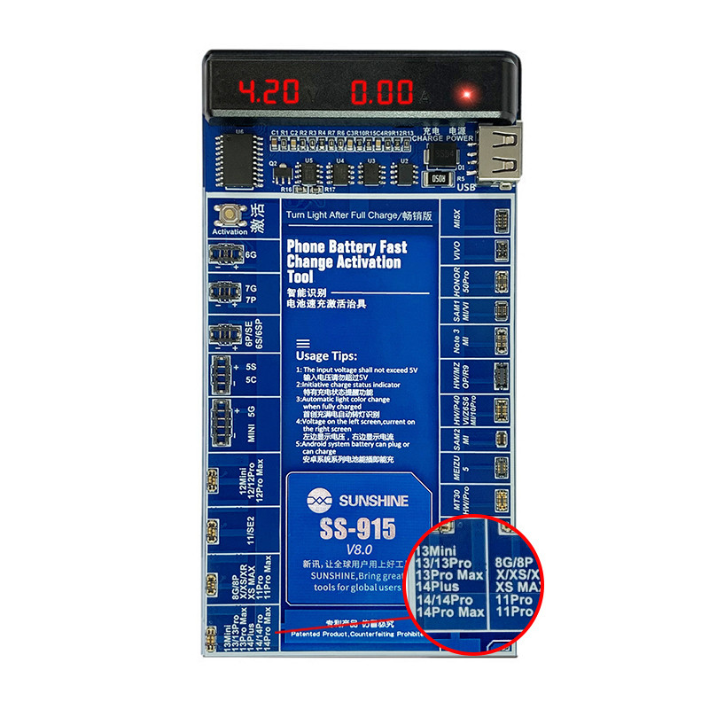 SUNSHINE SS-915 V8.0 Universal Battery Activation Board For Iphone 12