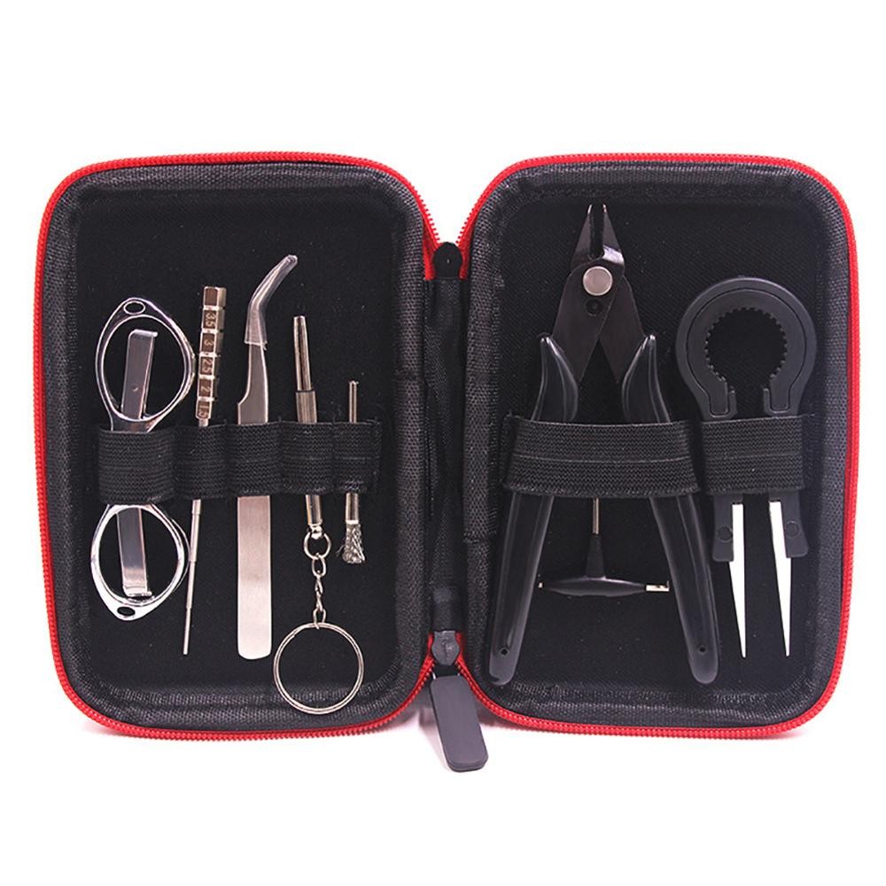 Electronic 9 in 1 Cigarette DIY Tool Kit Coil jig Tweezers Pliers