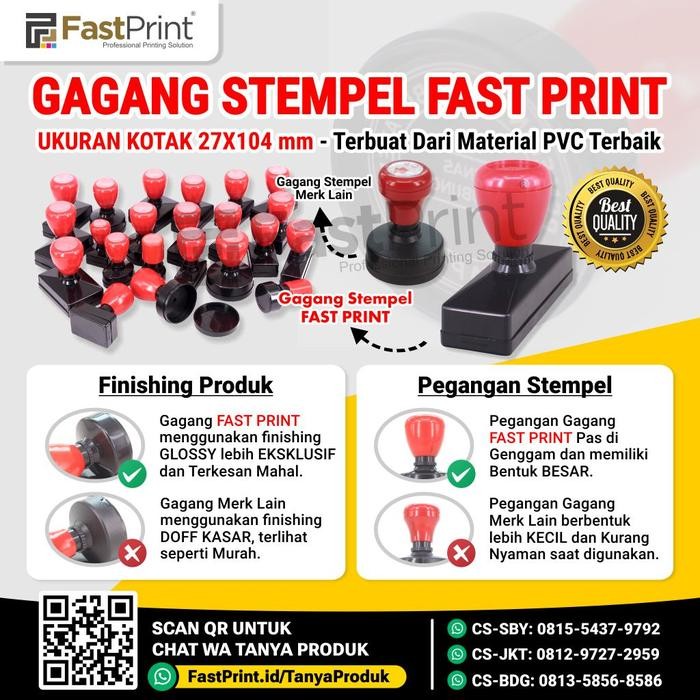 

Bisa Grab! Gagang Stempel Flash Warna Ukuran Kotak 27X104 Mm