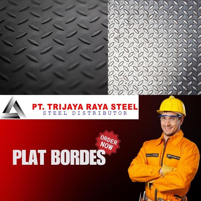 Plat Besi Bordes 1.5mm - 4.8mm X 1.20 X 2.40 Meter Ready Stock